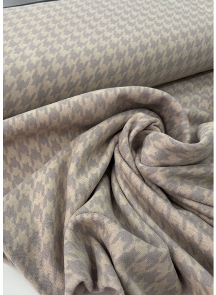 Swafing beige pied de pole - soft structured jersey - 100% cotton