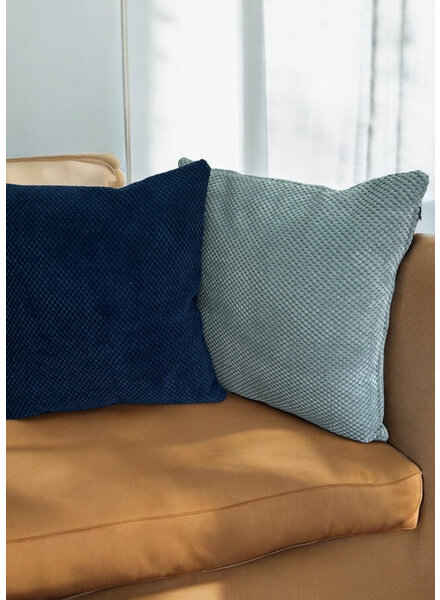 Madeline Marineblauw Cozy Pillow pakket - stoffenpakket voor luxueuze sierkussensloop