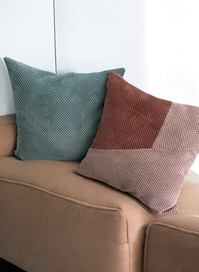 Madeline Oudroze Cozy Pillow pakket - stoffenpakket voor luxueuze sierkussensloop