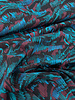 bordeaux petrol print - viscose lichte stretch