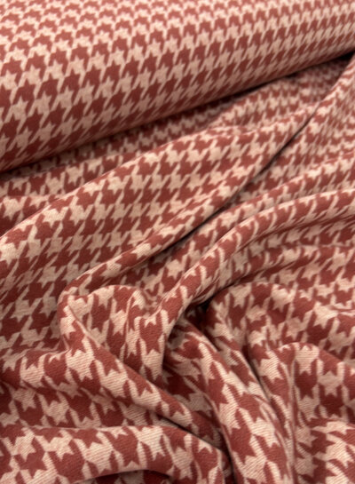 Swafing marsala pied de poule -  zachte structuur tricot - 100% katoen