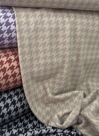 Swafing purple houndstooth - soft structured jersey - 100% cotton