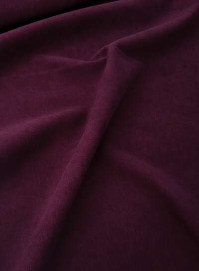 A la Ville aubergine - prachtige velours met  twill binding