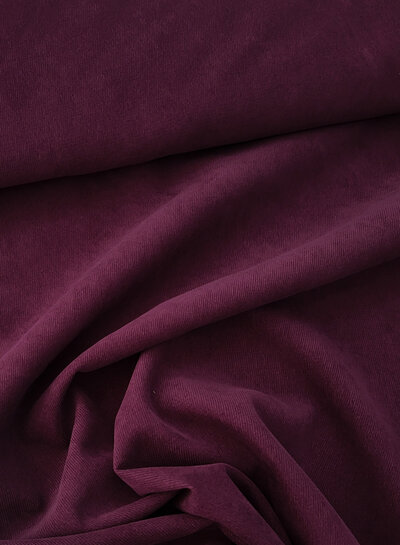 A la Ville aubergine - prachtige velours met  twill binding