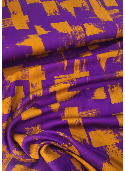 A la Ville cardinal purple and cognac - beautiful woven viscose