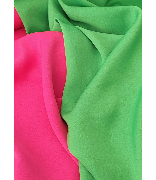 A la Ville helder roze - Italiaanse crêpe - mooi zwaar doorvallend
