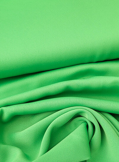 A la Ville bright green - Italian crepe - beautiful heavy drape