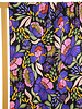 Atelier Jupe Zwarte viscose met opvallende paarse bloemen