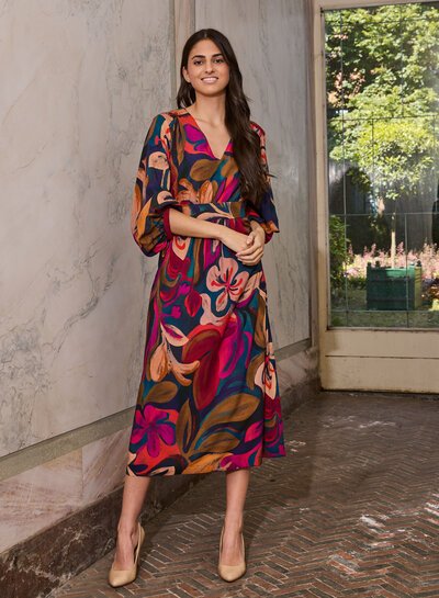 Atelier Jupe Large floral print in warm colours