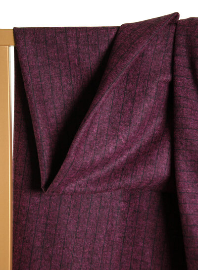 Atelier Jupe Fuchsia wool mix with lines