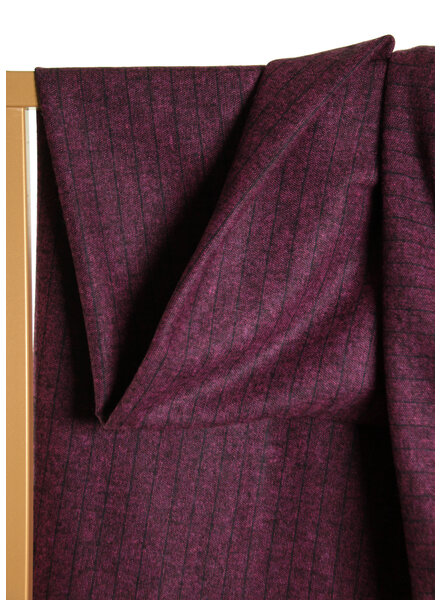 Atelier Jupe Fuchsia wool mix with lines