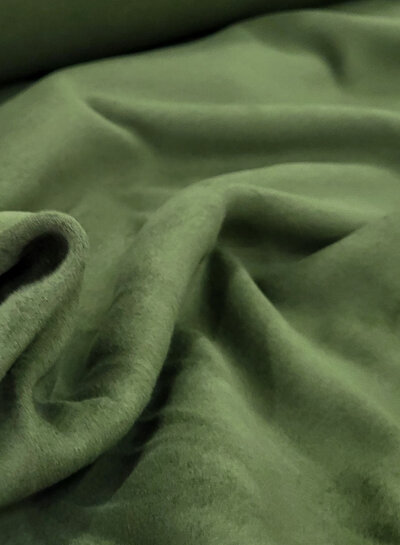 Swafing khaki - soft warm cotton fleece