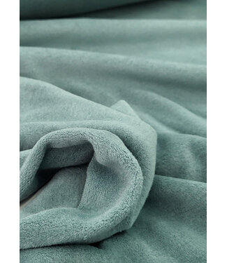 Swafing donker mint - zachte warme katoen fleece