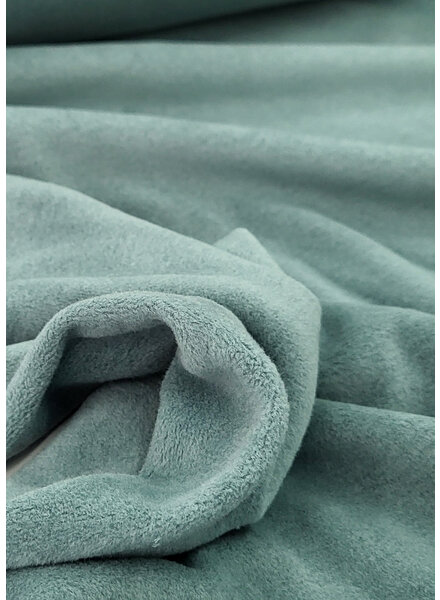 Swafing donker mint - zachte warme katoen fleece