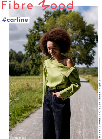 Fibremood Carlene - bubble stripes - polyester viscose mix