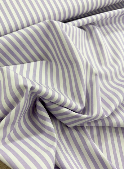 Fibremood leika _ strepen - stonewashed poplin