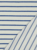 Madeline ecru - denim blue striped - sponge stretch terry cloth
