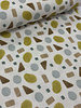 Madeline lime - geometric planes - waffle cotton