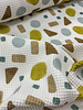 Madeline lime - geometrische vlakken - wafelkatoen