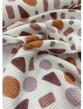 Madeline rust - geometric planes - waffle cotton