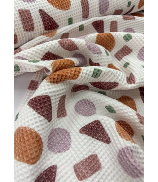 Madeline rust - geometric planes - waffle cotton