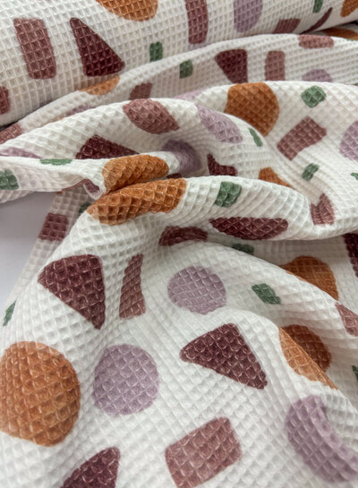Madeline rust - geometric planes - waffle cotton