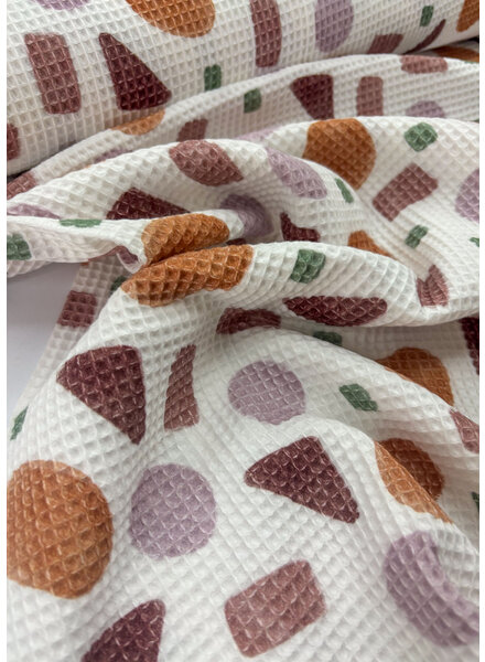 Madeline rust - geometric planes - waffle cotton