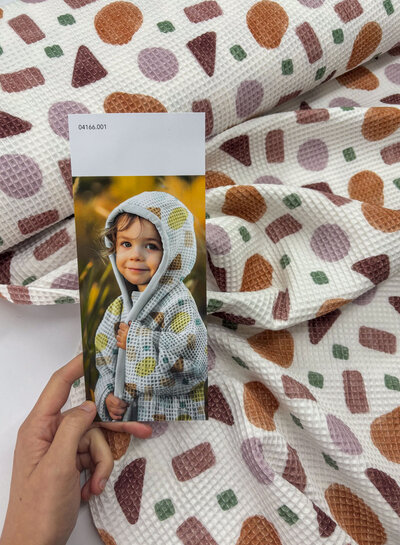Madeline rust - geometric planes - waffle cotton