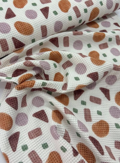 Madeline rust - geometric planes - waffle cotton