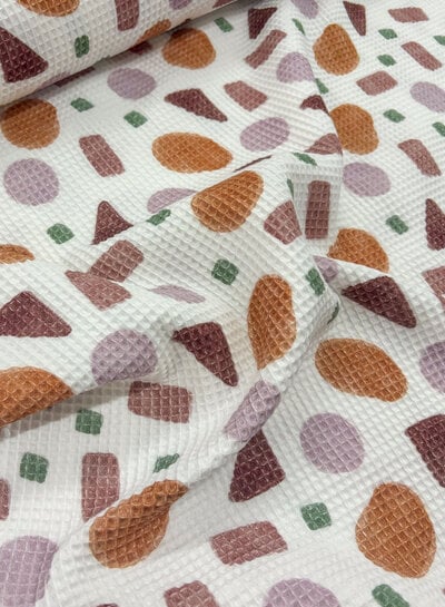 Madeline rust - geometric planes - waffle cotton