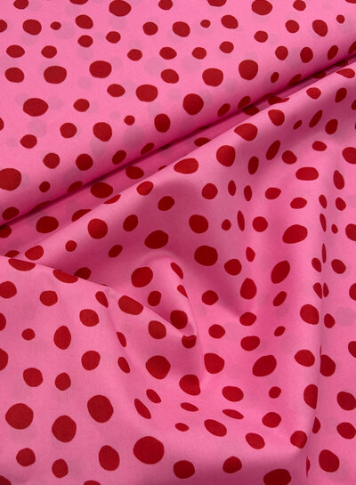 Madeline pink and red - dots - cotton