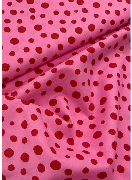 Madeline pink and red - dots - cotton