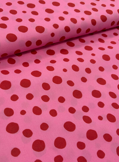 Madeline pink and red - dots - cotton