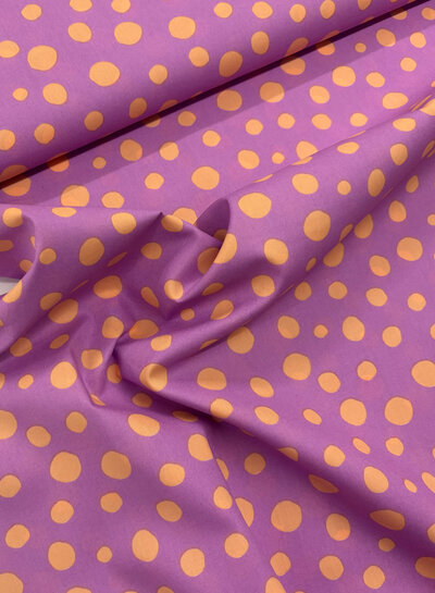 Madeline lilac and peach - dots - cotton