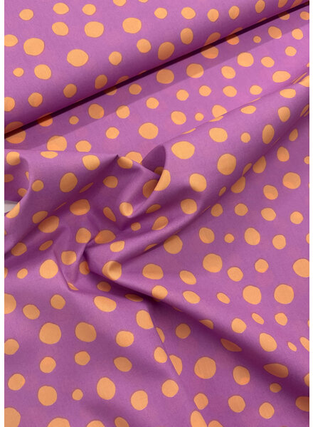Madeline lila en peach  - dots - katoentje