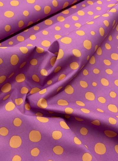 Madeline lilac and peach - dots - cotton
