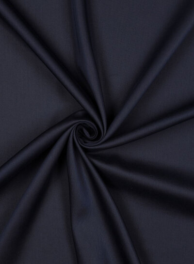 Madeline marineblauw - Tencel lyocell satijn met een beetje stretch