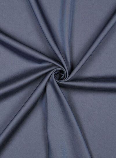 Madeline indigo blauw - Tencel lyocell satijn met een beetje stretch