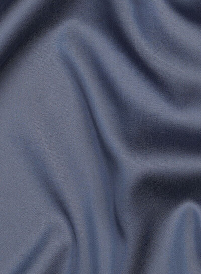 Madeline indigo blauw - Tencel lyocell satijn met een beetje stretch
