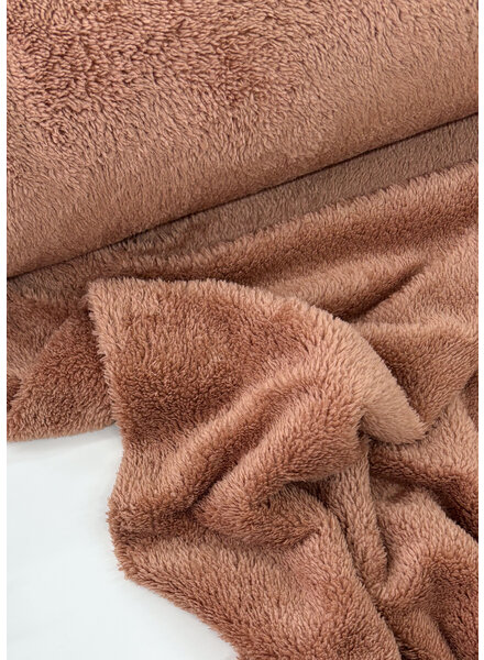 camel pink sherpa teddy - super soft borg