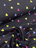 Madeline neon hearts - melange dark indigo - jersey