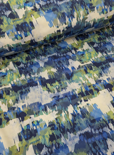 Madeline blue and green abstract - softshell
