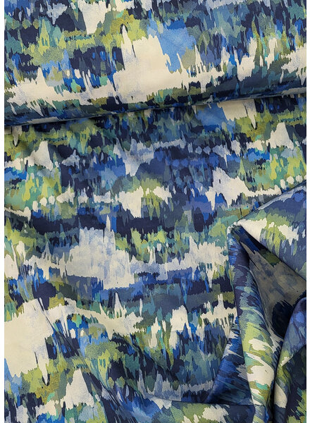 Madeline blauw en groen abstract - softshell