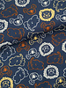 Madeline zoo animals - navy blue cotton