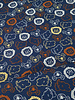 Madeline zoo animals - navy blue cotton