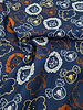 Madeline zoo animals - navy blue cotton