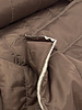Madeline taupe brown - vertical quilted quilted coat fabric strips