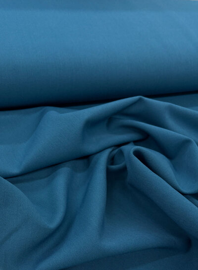 Madeline petrol blue soft flowing gabardine