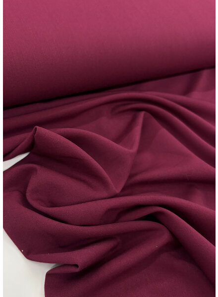 Madeline burgundy soft gabardine