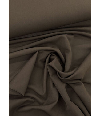 Madeline dark brown soft gabardine